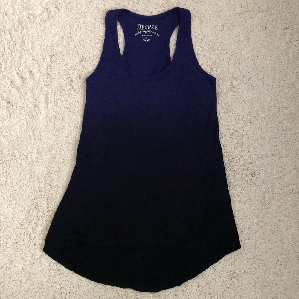 Purple Black Gradient Knit Tank Top Size XS